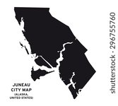 Juneau city map vector