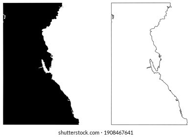 Juneau County, State of Wisconsin (U.S. county, United States of America, US) map vector illustration, scribble sketch Juneau map