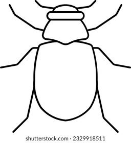 junebug arthropod beetle bug insect Outline
