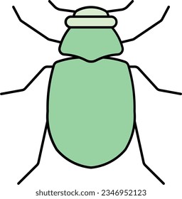 junebug arthropod beetle bug insect Outline