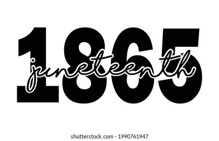 Juneteenth 1865 African American black history Vector and Clip Art
