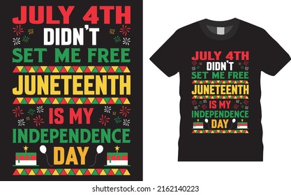 Juneteenth 1865 american black people historical freedom day tshirt design. Fully editable and printable vector template. juneteenth federal holiday, juneteenth flag, june 19 banner