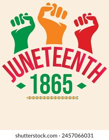 Juneteenth 1865 Black History Graphic Design