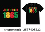 Juneteenth 1865 - Bold Red, Yellow, and Green Freedom Design