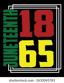 Juneteenth 1865 Juneteenth Freedom Day Happy Juneteenth Day shirt print template typography design for art	