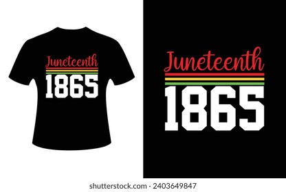 18 de junio de 1865 libertad, historia, camiseta tipográfica, celebrar, 1865, concepto, rey, vector, diseño, vacaciones, movimiento, social, americano
