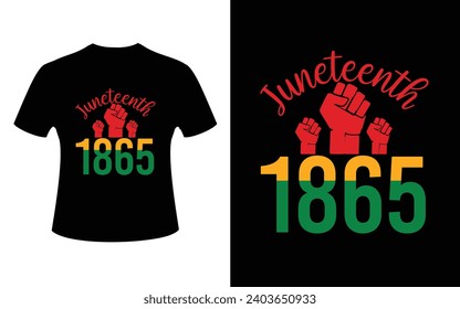 18 de junio de 1865 libertad, historia, camiseta tipográfica, celebrar, 1865, concepto, rey, vector, diseño, vacaciones, movimiento, social, americano
