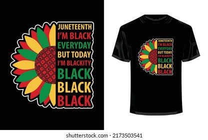 Juneteenth 1865, Happy Juneteenth day shirt print template typography design for vector file.