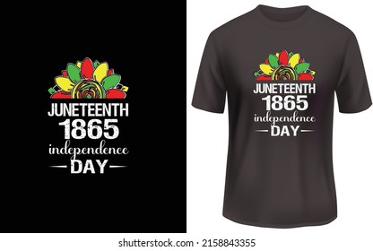 
18. Juni 1865 Unabhängigkeit Tag T Shirt Design .