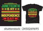 JUNETEENTH 1865 T SHIRT DESIGN VECTOR. High quality file.Celebrate freedom vector illustration. African American Independence day theme design using Card, Logo of the T-Shirt, Flyer, Banner, Poster.