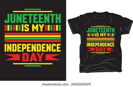 JUNETEENTH 1865 VECTOR DE DISEÑO DE CAMISETA. Archivo de alta calidad.Celebre la Ilustración vectorial de la libertad. Diseño del tema del Día de la Independencia Afroestadounidense usando tarjeta, logo de la camiseta, volante, Anuncio, afiche.