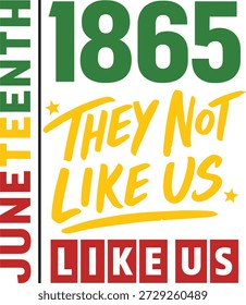 Juneteenth 1865 They Not Like Us Typography Design