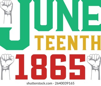Juneteenth 1865 t-shirt design . Best quality t-shirt design