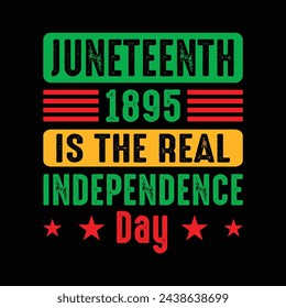 Juneteenth 1895 Is The Real Independence T-Shirt Design