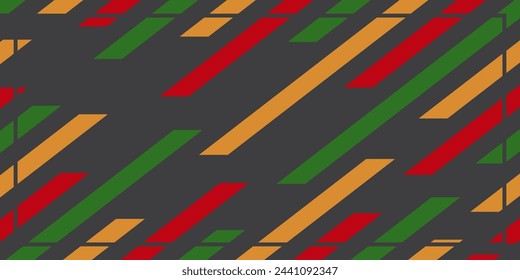 Juneteenth abstract background. black, red, yellow, green line art vector. template design for banner, poster, web, social media.