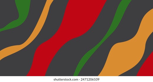 Fondo abstracto Juneteenth. negro, rojo, amarillo, verde. Diseño de Plantilla para Anuncio, cartel, Web, redes sociales.