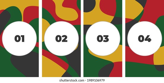 Juneteenth Abstract Fluid Liquid Banner Pack Vector