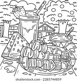 Juneteenth African American Food Coloring Page