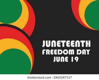 Juneteenth African-American Freedom Independence Day. Freedom or Emancipation day. Design for Banner, Background and others. Vector illustration