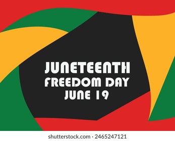 Juneteenth African-American Freedom Independence Day. Freedom or Emancipation day. Design for Banner, Background and others. Vector illustration