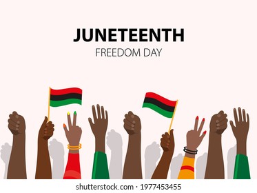 Juneteenth, African-American Independence Day, June 19. Day of freedom and emancipation