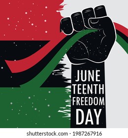 juneteenth arm up flag greeting card