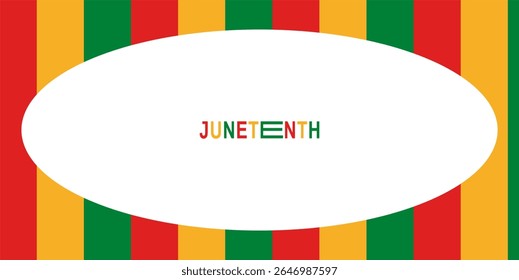 Juneteenth background with copy space area. Freedom day. June 19. Holiday concept. Template for background with African-American freedom colors