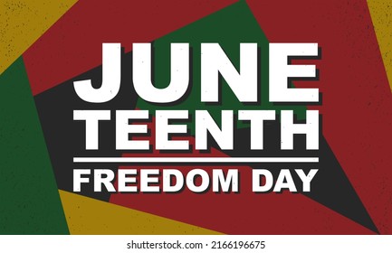 Juneteenth Background Design. Banner, Poster, Greeting Card. Vector Illustration.