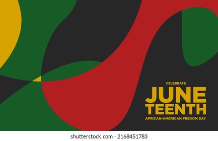 Juneteenth Background Design. Banner, Poster, Greeting Card. Vector Illustration.