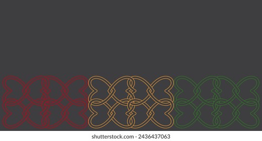 Juneteenth background vector abstract line heart symbol. design with empty space for text for banner, poster, greeting card, social media.