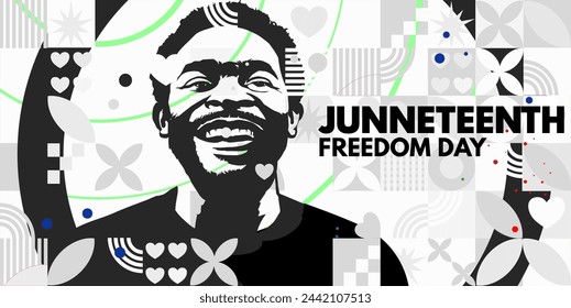 Juneteenth banner. Freedom day. Juneteenth Independence Day.	