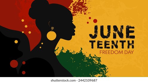 Juneteenth banner. Freedom day. Juneteenth Independence Day.	