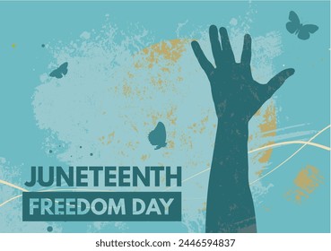 Juneteenth banner. Freedom day. Juneteenth Independence Day.	