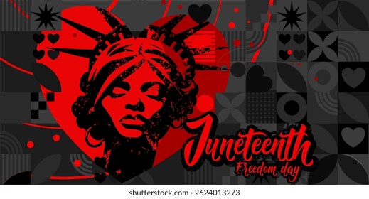 Juneteenth banner. Freedom day. Juneteenth Independence Day