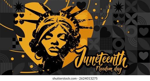Juneteenth banner. Freedom day. Juneteenth Independence Day