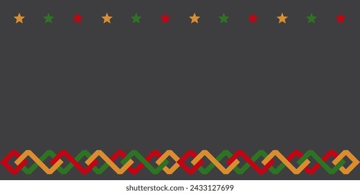 juneteenth banner with vintage border frame and stars. free copy space area vector template design. african american black history month.
