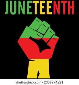 Juneteenth black african american fist t-shirt design