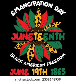 Juneteenth black american freedom june 19th 1865 t-shirt design