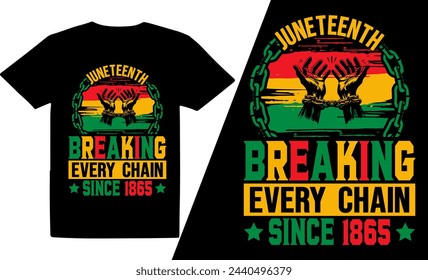 Juneteenth- Black History Month Freedom Day typography t shirt design