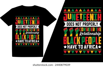 Juneteenth- Black History Month Freedom Day typography t shirt design