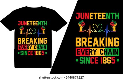 Juneteenth- Black History Month Freedom Day typography t shirt design