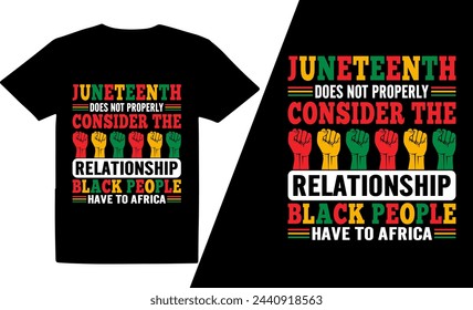 Juneteenth- Black History Month Freedom Day typography t shirt design