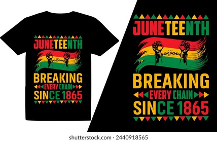 Juneteenth- Black History Month Freedom Day typography t shirt design