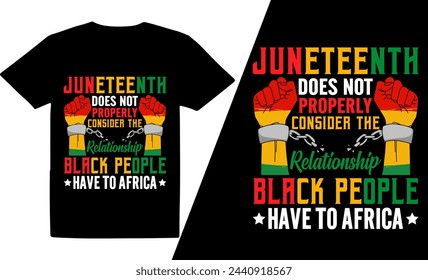 Juneteenth- Black History Month Freedom Day typography t shirt design