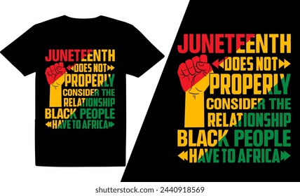 Juneteenth- Black History Month Freedom Day typography t shirt design