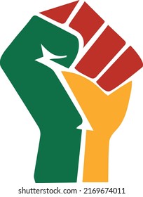 Juneteenth Black Lives Matter African Africa Colors Rasta Fist