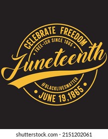 Juneteenth Black Lives Matter T-shirt and Merchandise design