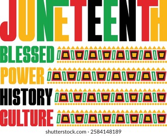 Juneteenth Blessed Power History Culture design - Black History T-shirt Design, Black History PNG DXF EPS,  African American t-shirt design, Black History bundle