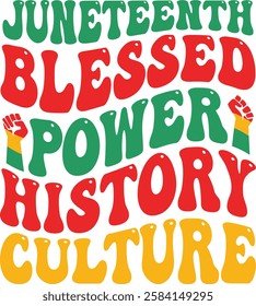  Juneteenth Blessed Power History Culture design - Black History T-shirt Design, Black History PNG DXF EPS,  African American t-shirt design, Black History bundle