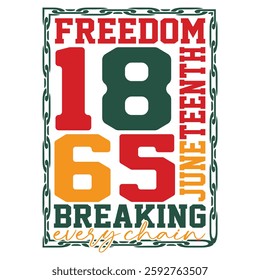 Juneteenth Breaking Every Chain , Black Woman , Black History